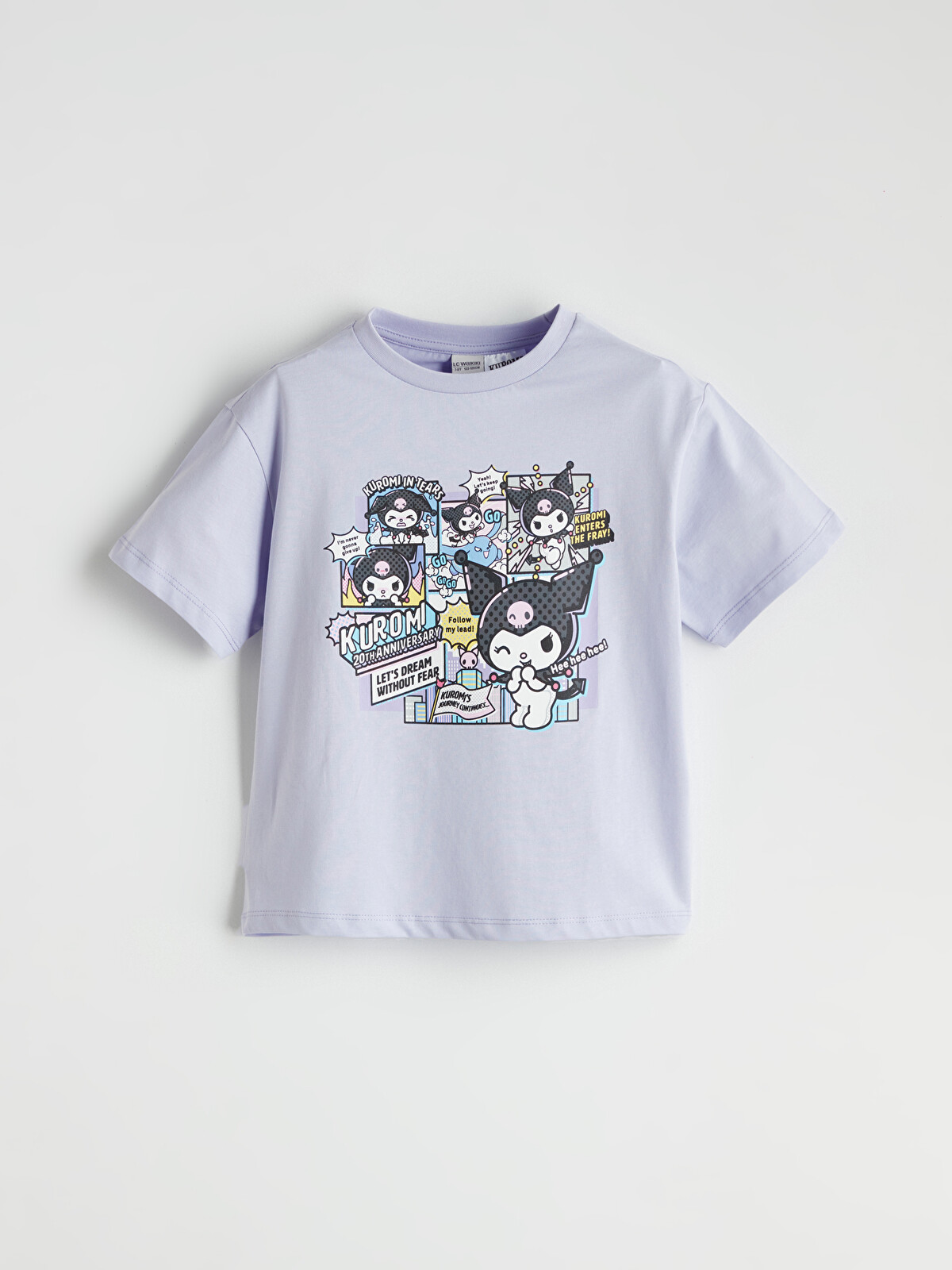 LCW Kids Bisiklet Yaka Kuromi Baskılı Kız Çocuk Tişört - S5PT54Z4