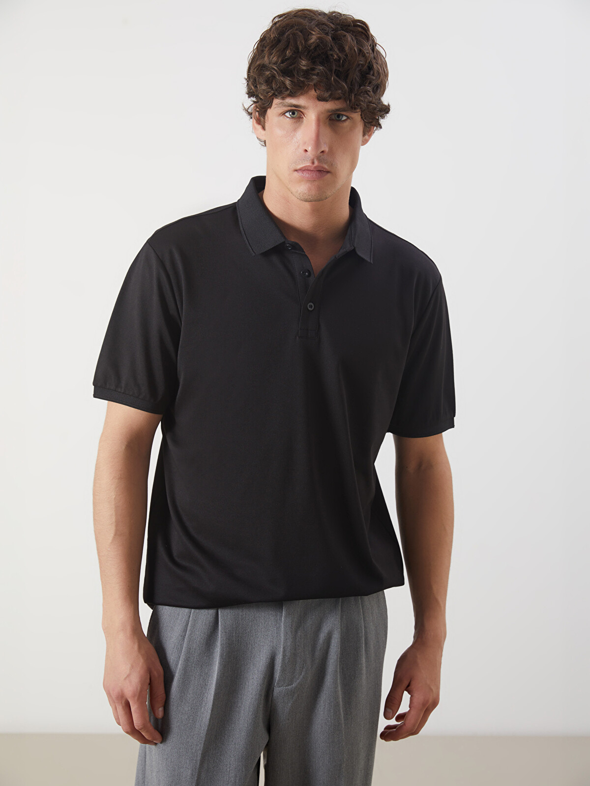 LCW Vision Polo Yaka Pike Erkek Tişört - S5PY42Z8-CVL | LC Waikiki