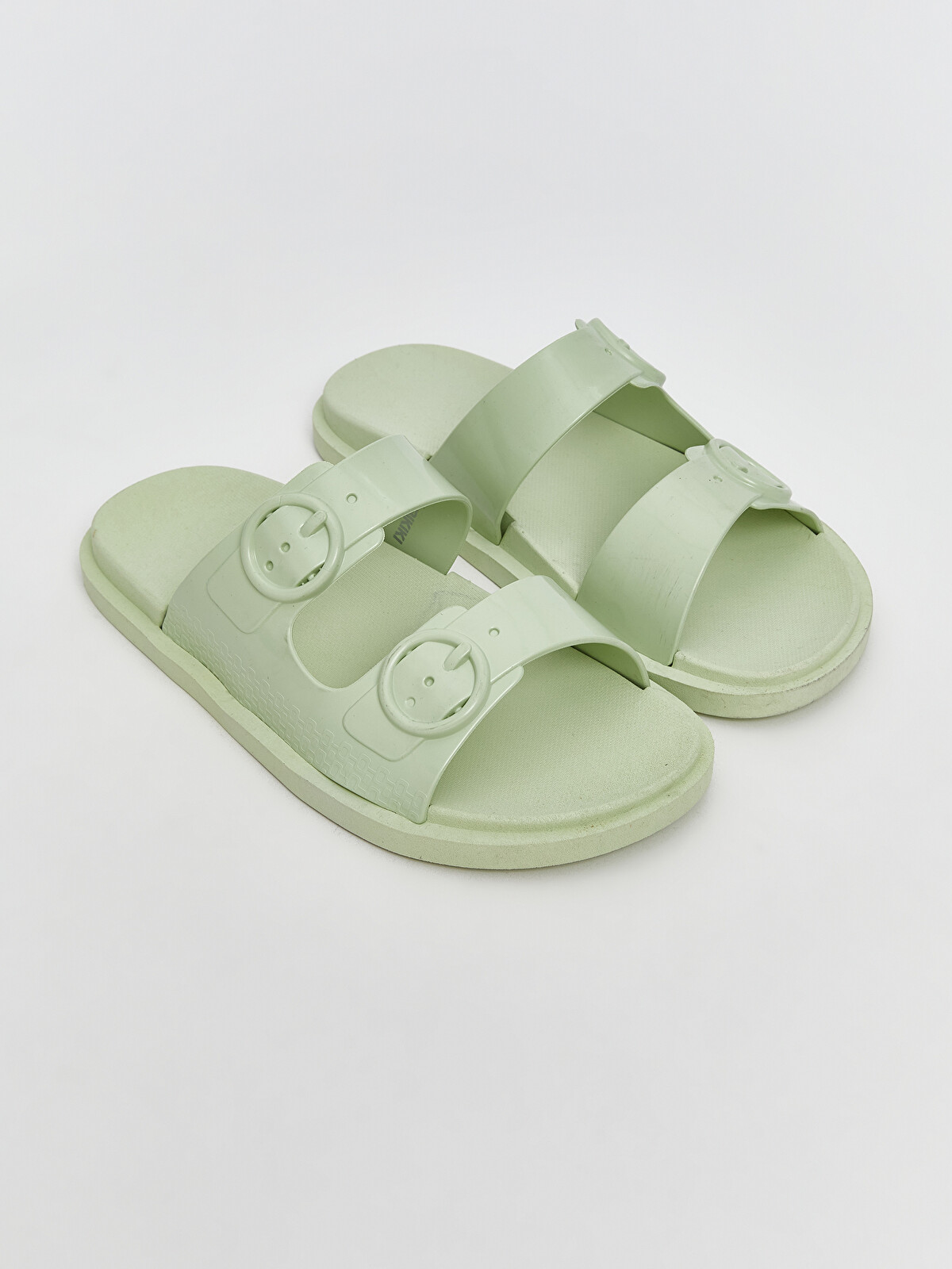 LCW STEPS Yeşil Çift Bantlı Kadın Terlik - S5PY81Z8-FJX | LCW