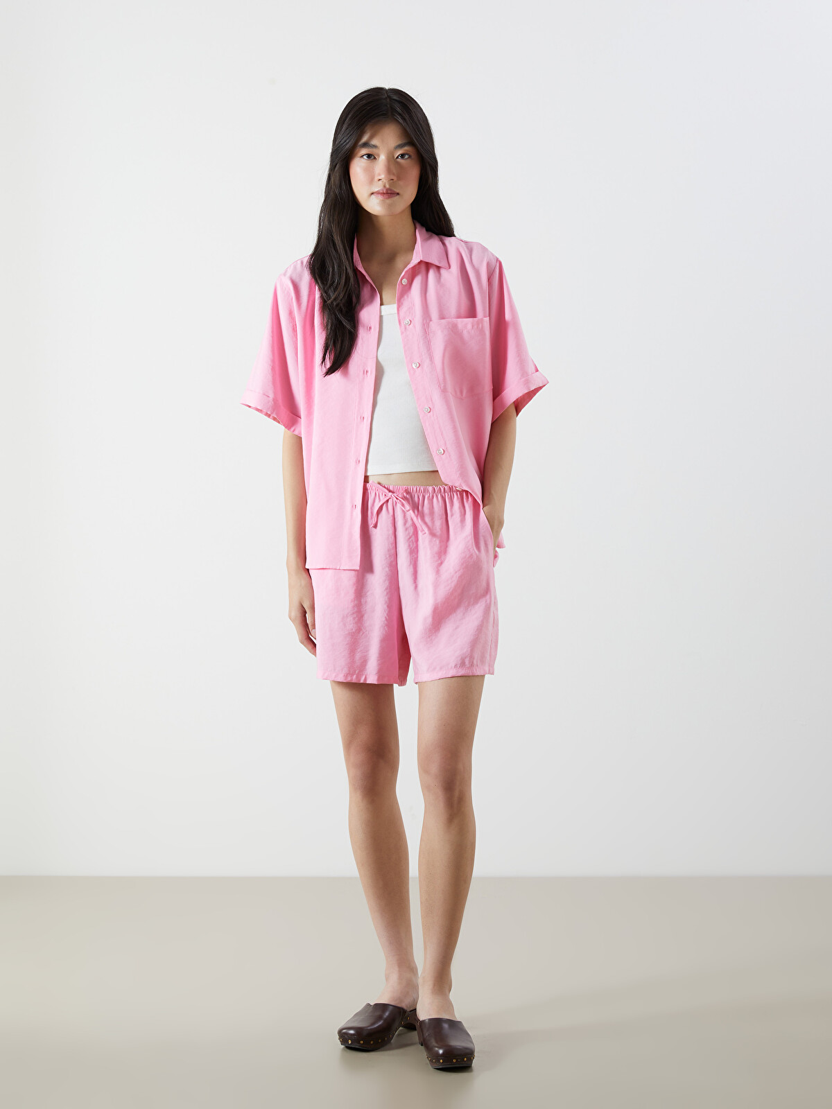 ちーちー XSIDE Women's Elasticated Waist Modal Blend Shorts - S5Q515Z8-CUK