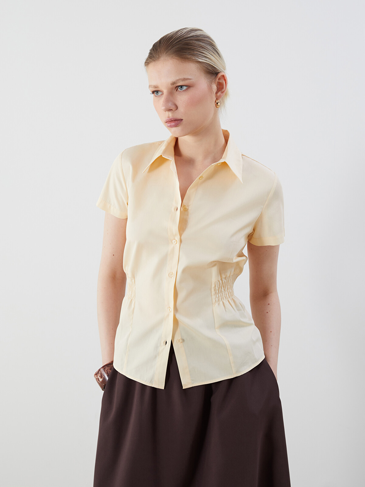 LCW Vision Ruched Women's Shirt - S5QD81Z8-FTY - LC Waikiki
