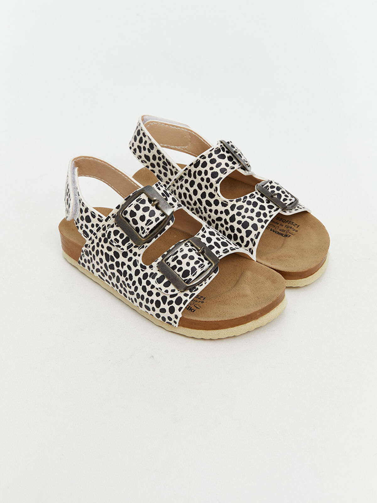 LCW STEPS Zebra Desenli Kız Bebek Sandalet