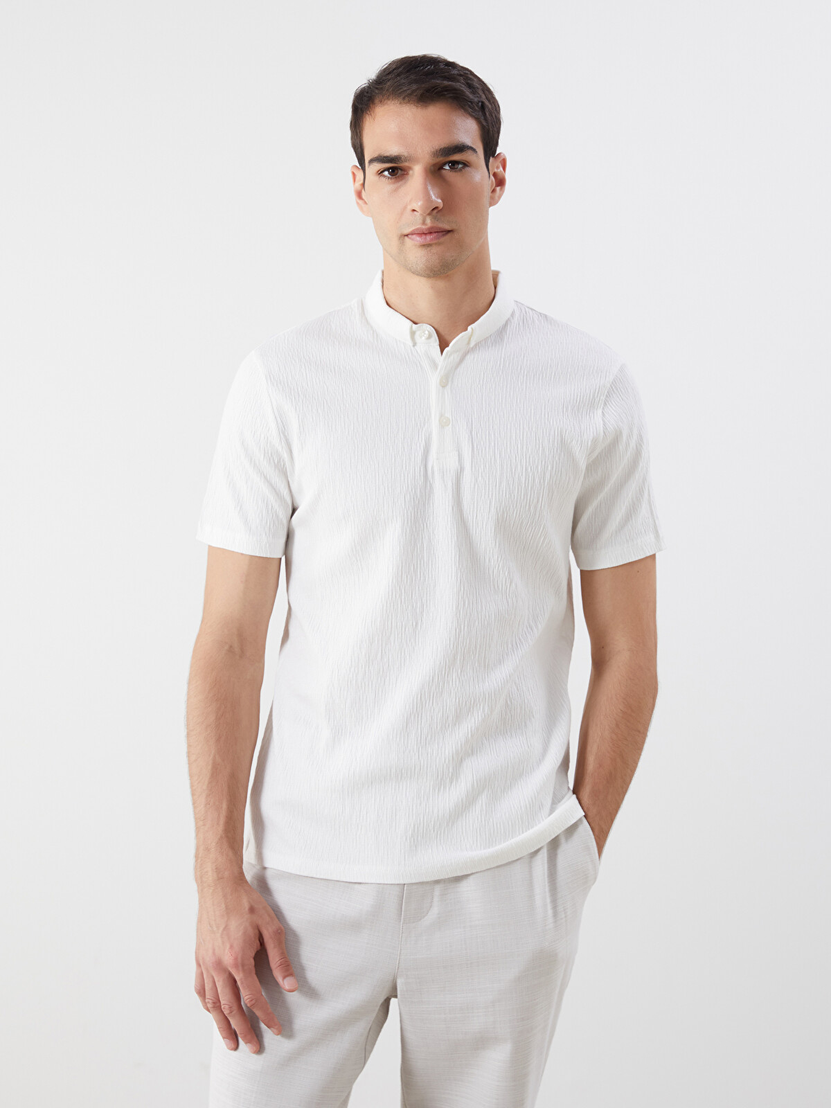 LCW Vision Polo Neck Jersey Men's T-shirt - S5QF98Z8-R9J | LC Waikiki