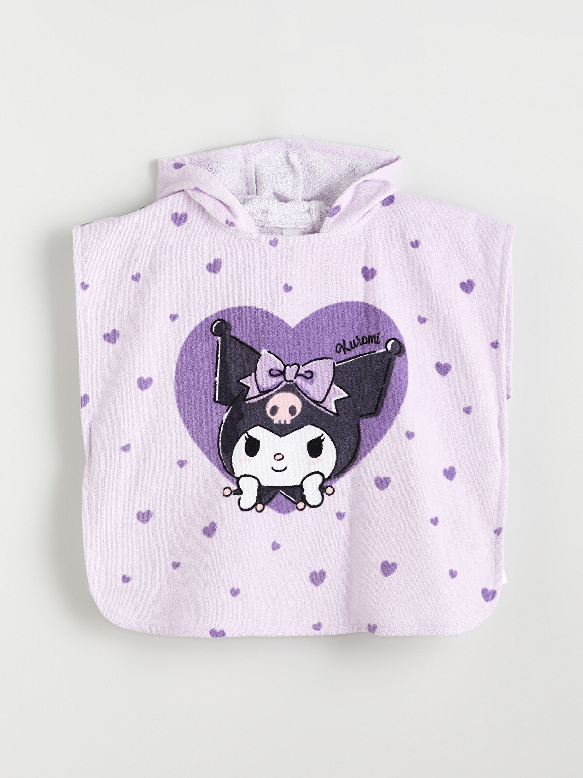 ￡澪￡　0605 LCW Kids Lila Kuromi Baskılı Kız Bebek Plaj Havlusu - S5QM63Z1-G0W