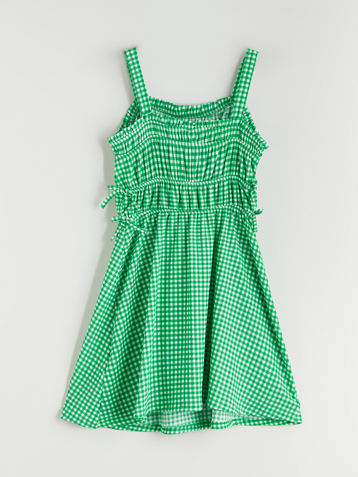 LCW Kids Square Collar Plaid Girls' Dress - S5QP99Z4-LME - LC Waikiki