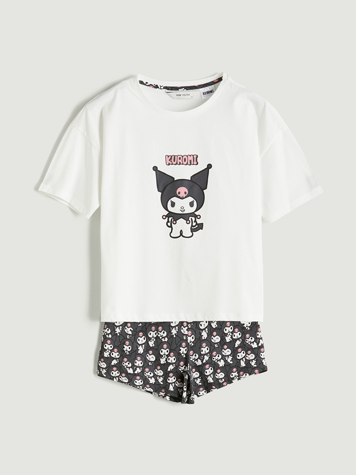 LCW Young Antrasit Kuromi Baskılı Kadın Şortlu Pijama Takımı