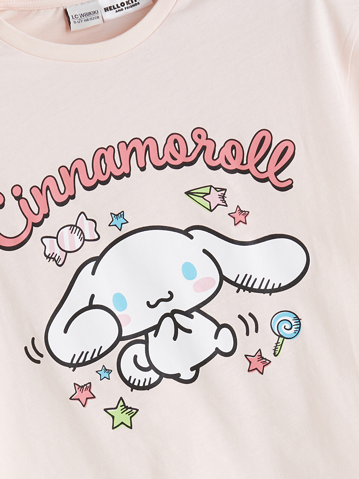 ♡ちゃん♡セレクト LCW Kids Lacivert Cinnamoroll Baskılı Kız Çocuk Tişört - S6N636Z4