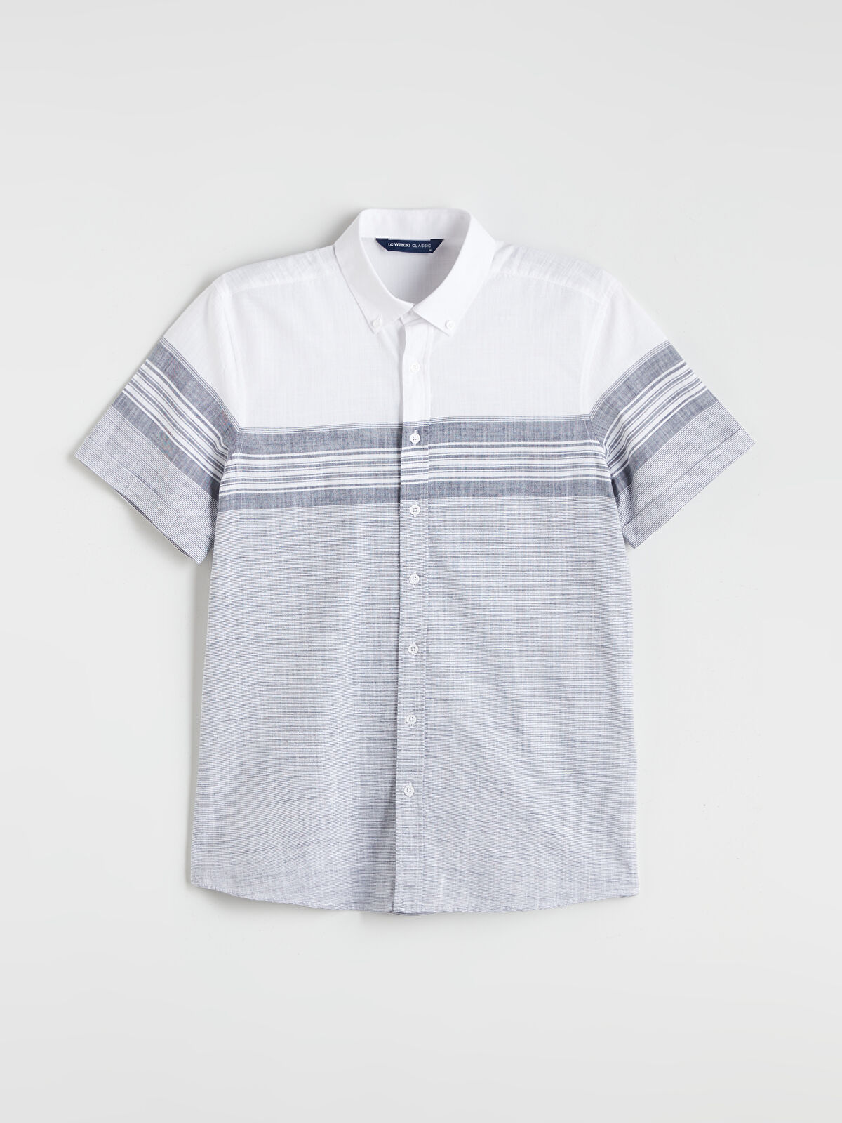 KOOS LILO 新品　38 LCWAIKIKI Classic Regular Fit Short Sleeve Striped Poplin