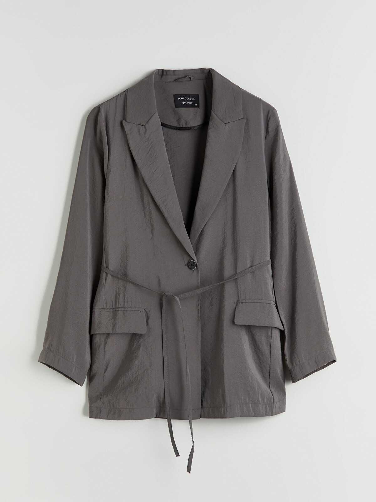 LCWAIKIKI Classic Antrasit Modal Karışımlı Kadın Blazer Ceket