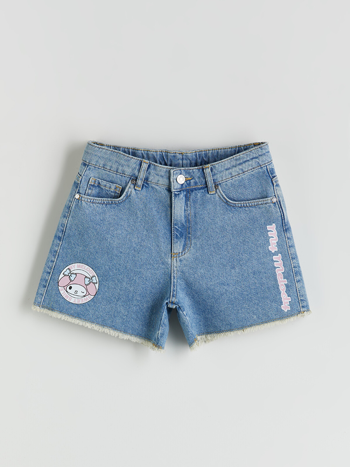 LCW Kids My Melody Baskılı Kız Çocuk Jean Şort - S5R667Z4-H45 | LC