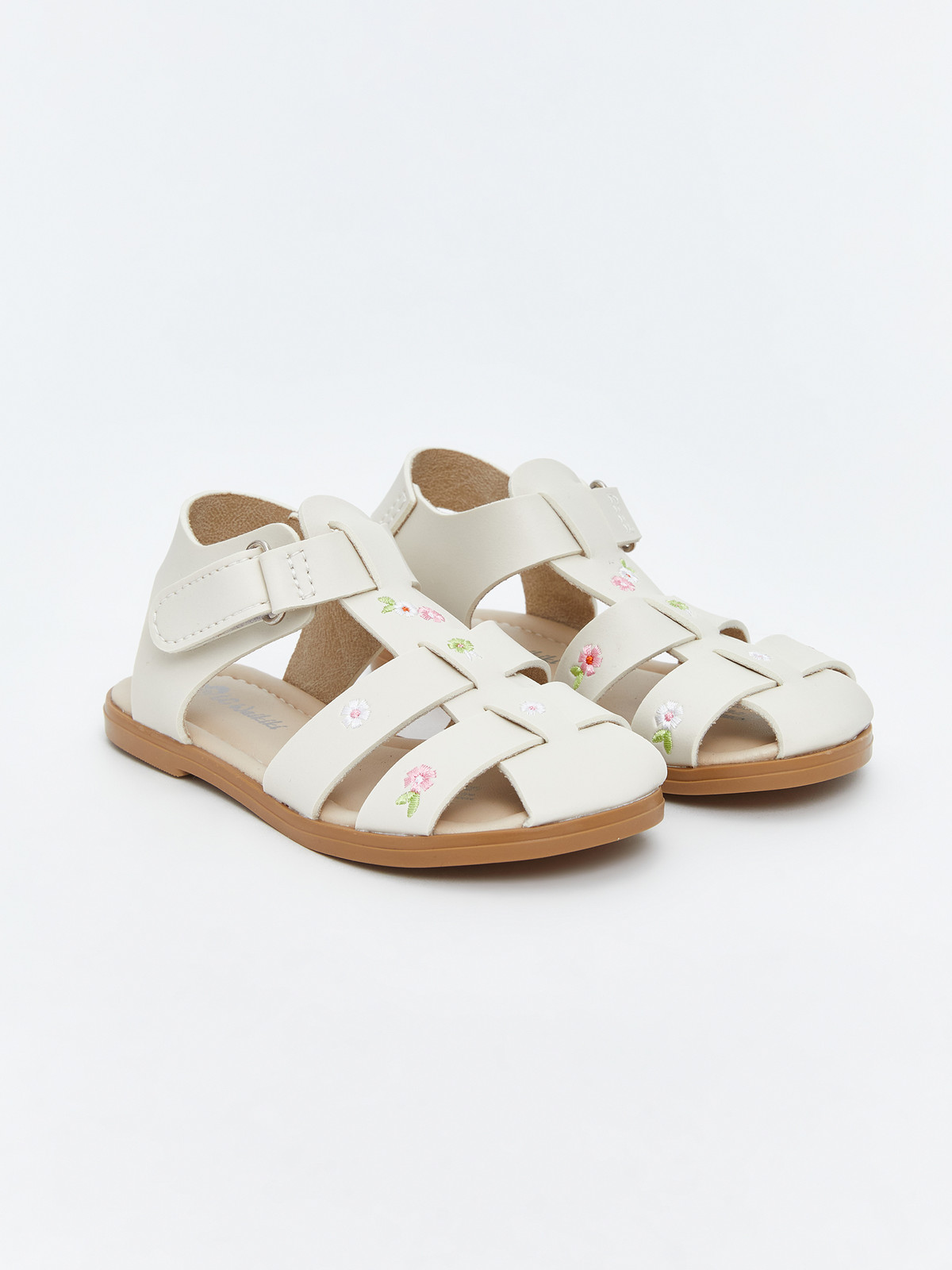 白　UCスリーブ　硬ミニV 10Set LCW STEPS Bej Kız Bebek Sandalet - S5RG75Z1-15U | LCW