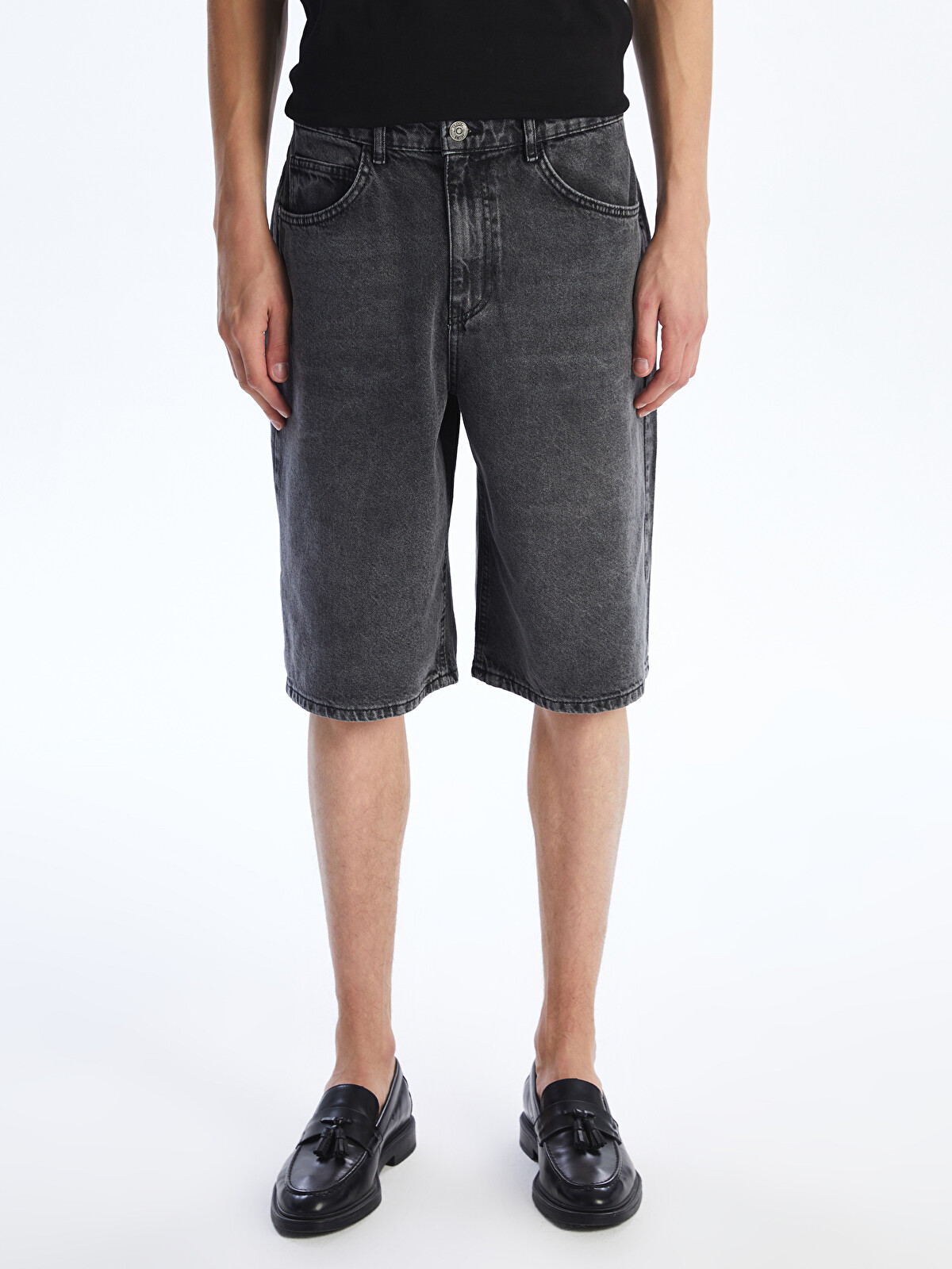 LCW Jeans Relaxed Fit Men's Denim Shorts - S5RI34Z8-M0U | LC Waikiki