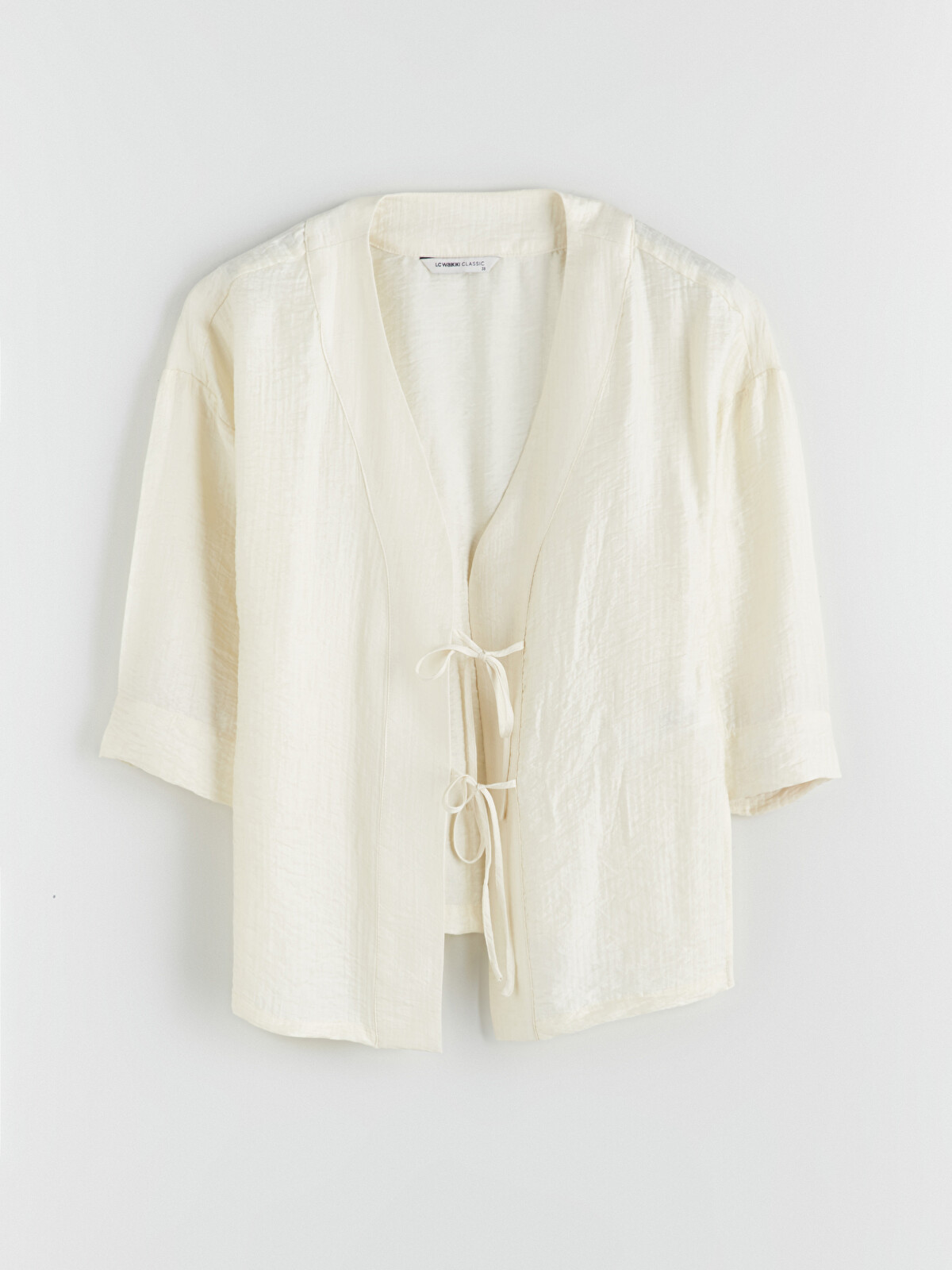 LCWAIKIKI Classic V Neck Textured Women's Kimono - S5RQ06Z8-V9H