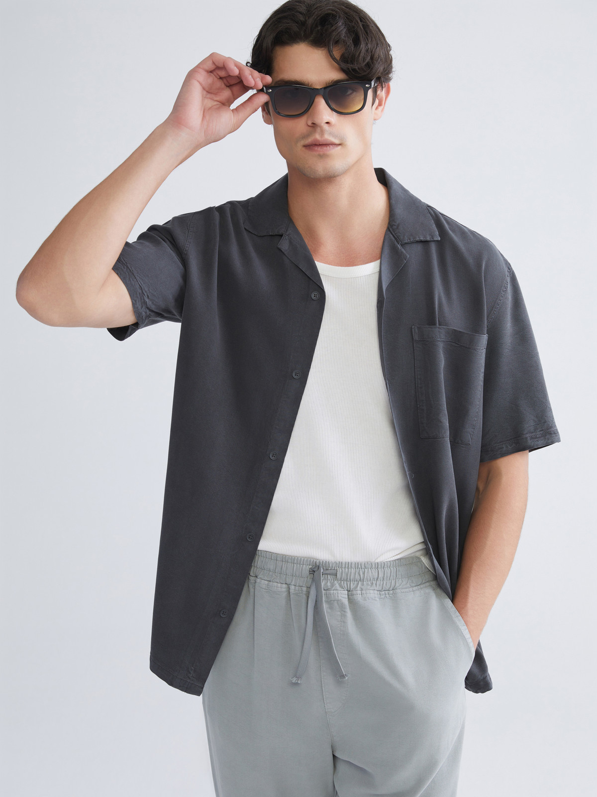 XSIDE Regular Fit Long Sleeve Gabardine Men's Shirt - S5S628Z8-R34