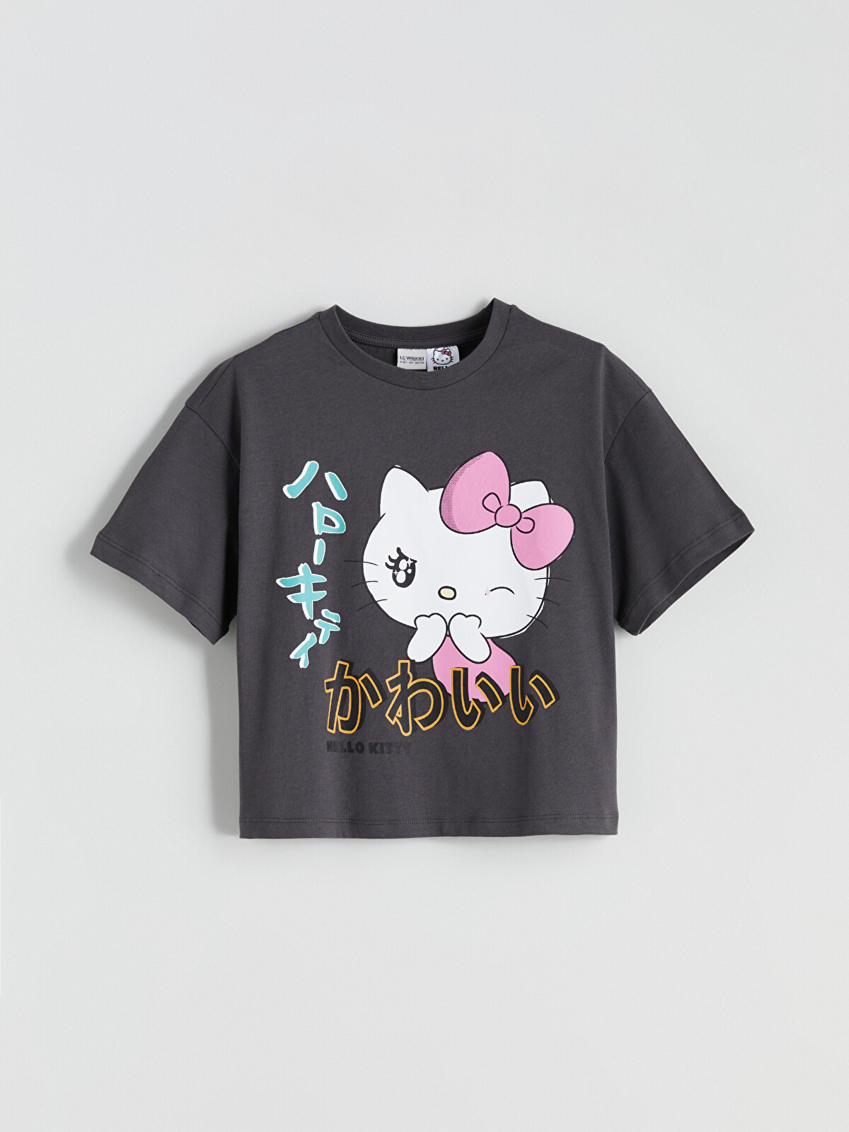 LCW Kids Crew Neck Hello Kitty Printed Girls' T-shirt - S5S695Z4