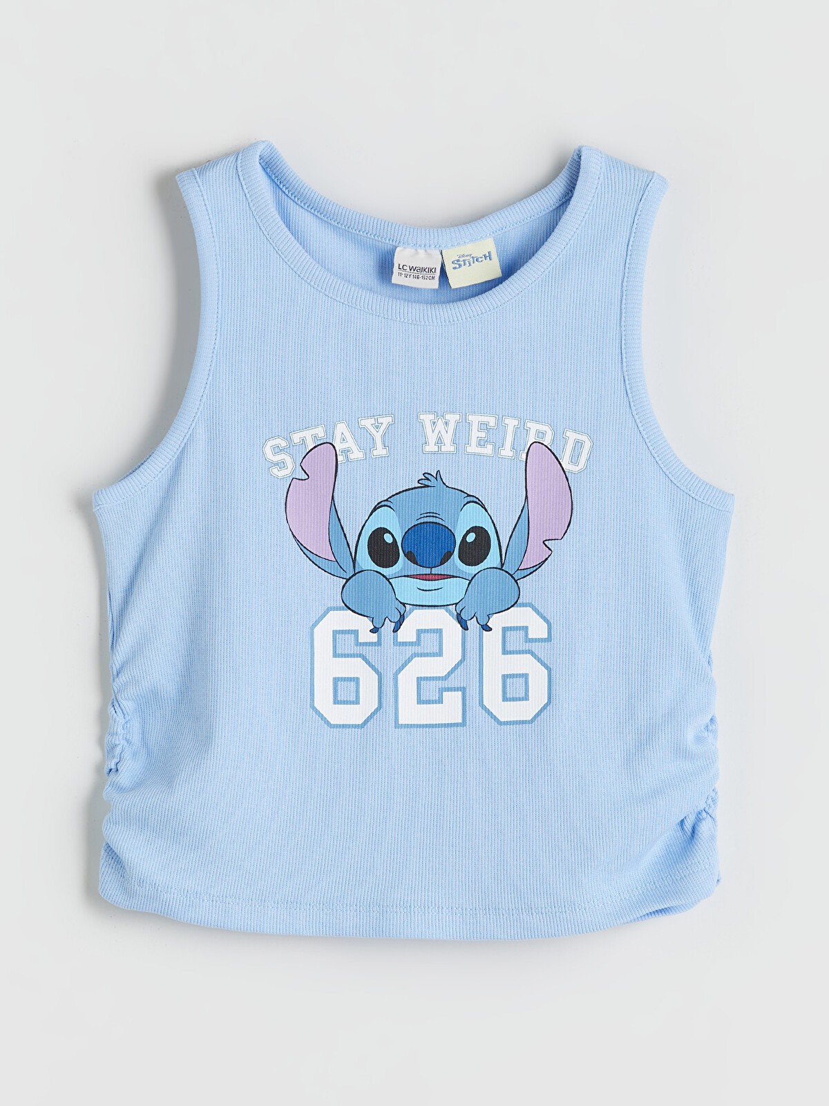 LCW Kids Crew Neck Stitch Printed Girls' Crop Tank Top - S5S950Z4