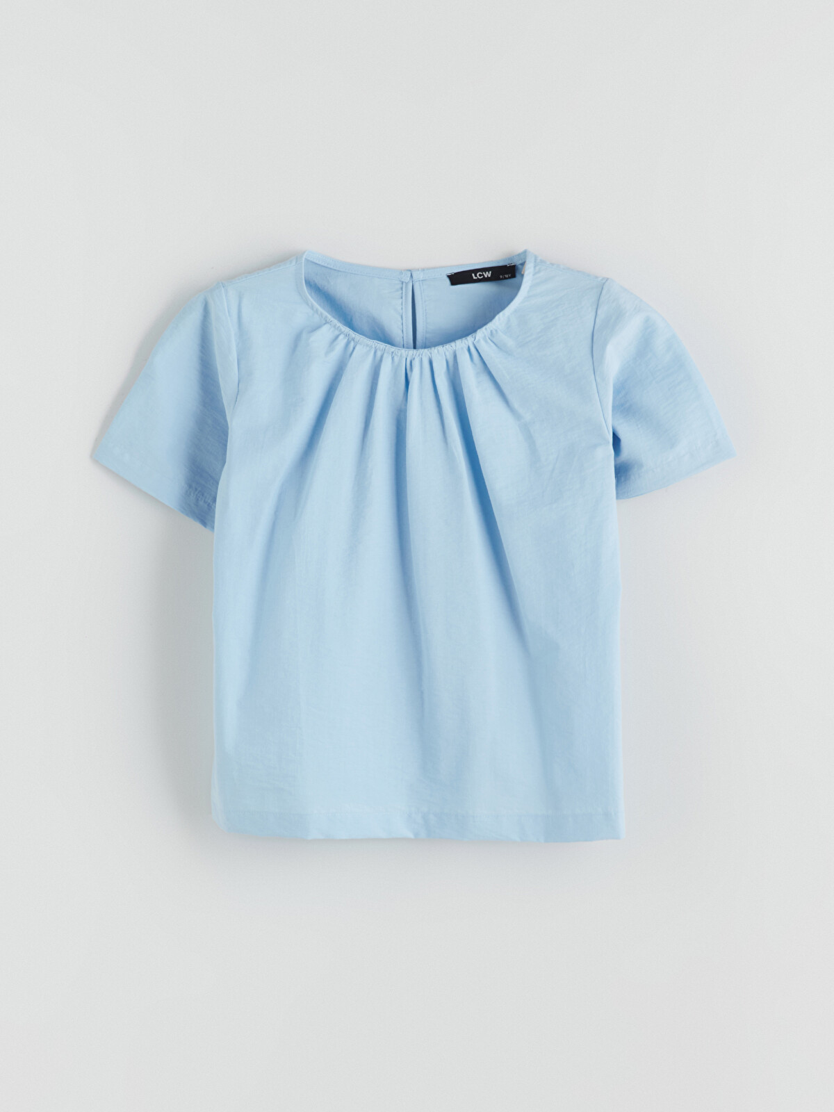 LCW Kids Mavi Bisiklet Yaka Kız Çocuk Bluz - S5SB29Z4-90X | LCW