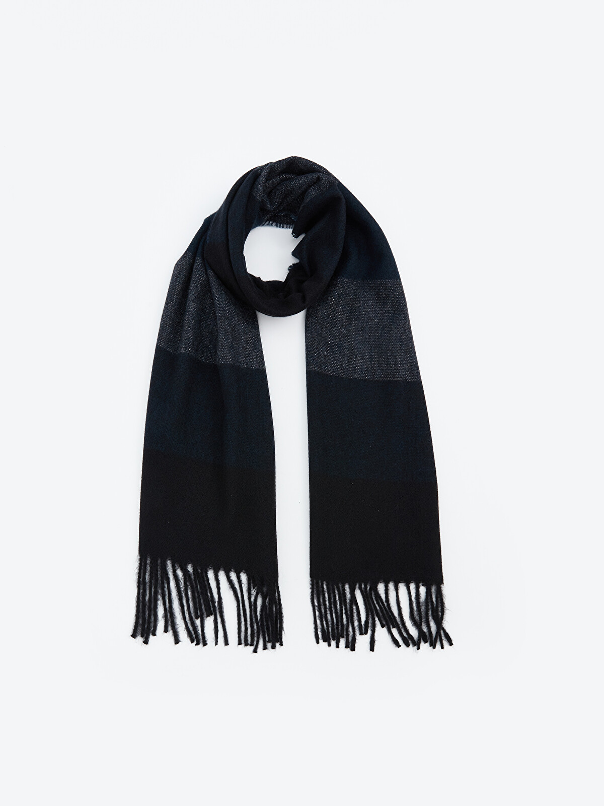 LCW ACCESSORIES Tasseled Color Block Men's Scarf - W2FI67Z8-CRP