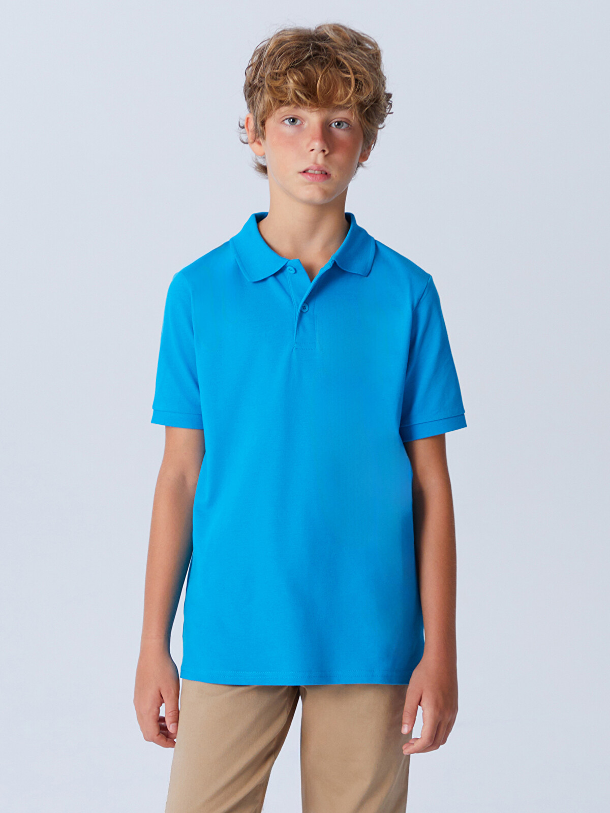 LCW Kids Polo Yaka Erkek Çocuk Tişört - W30321Z4-GVU | LC Waikiki