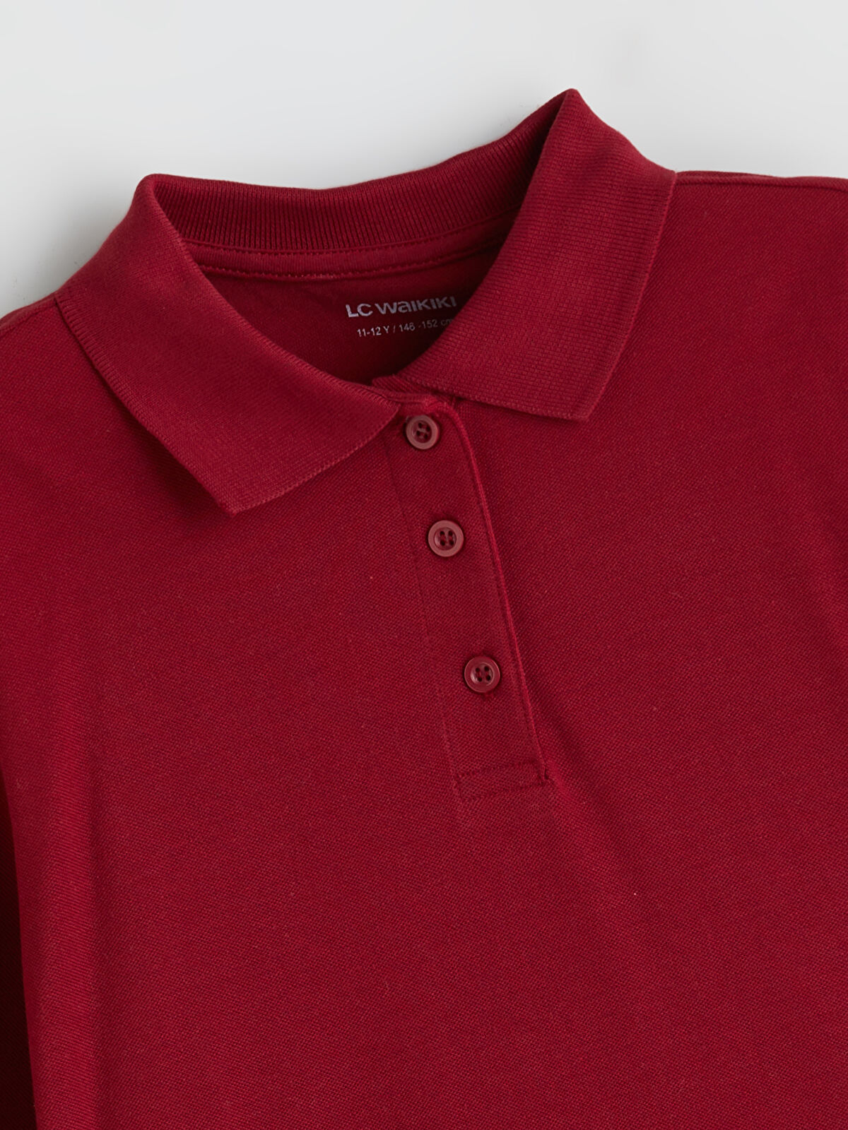 LCW Kids Polo Neck Girls' T-Shirt -W43432Z4-HQG - LC Waikiki