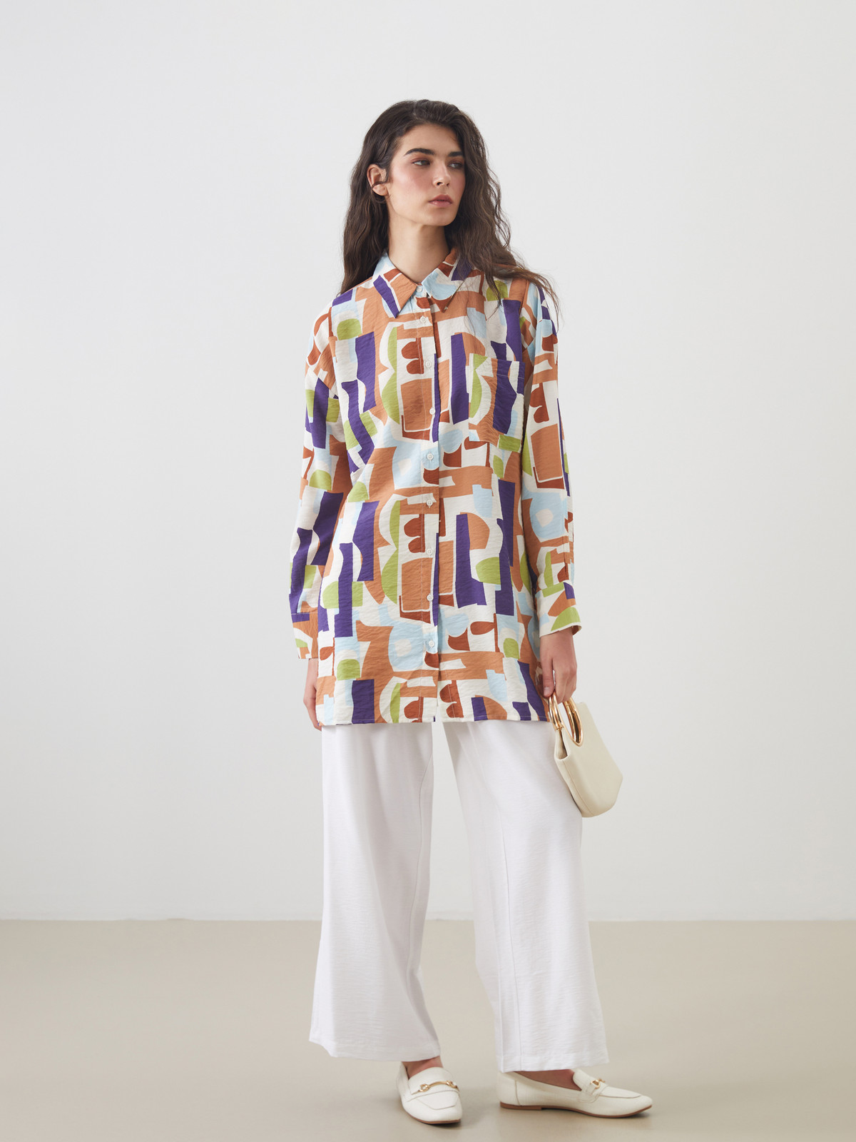 2025ss 新品未使用Peasant Tunic 8y LCW Modest Patterned Women's Shirt Tunic - W50087Z8-F9C | LC Waikiki