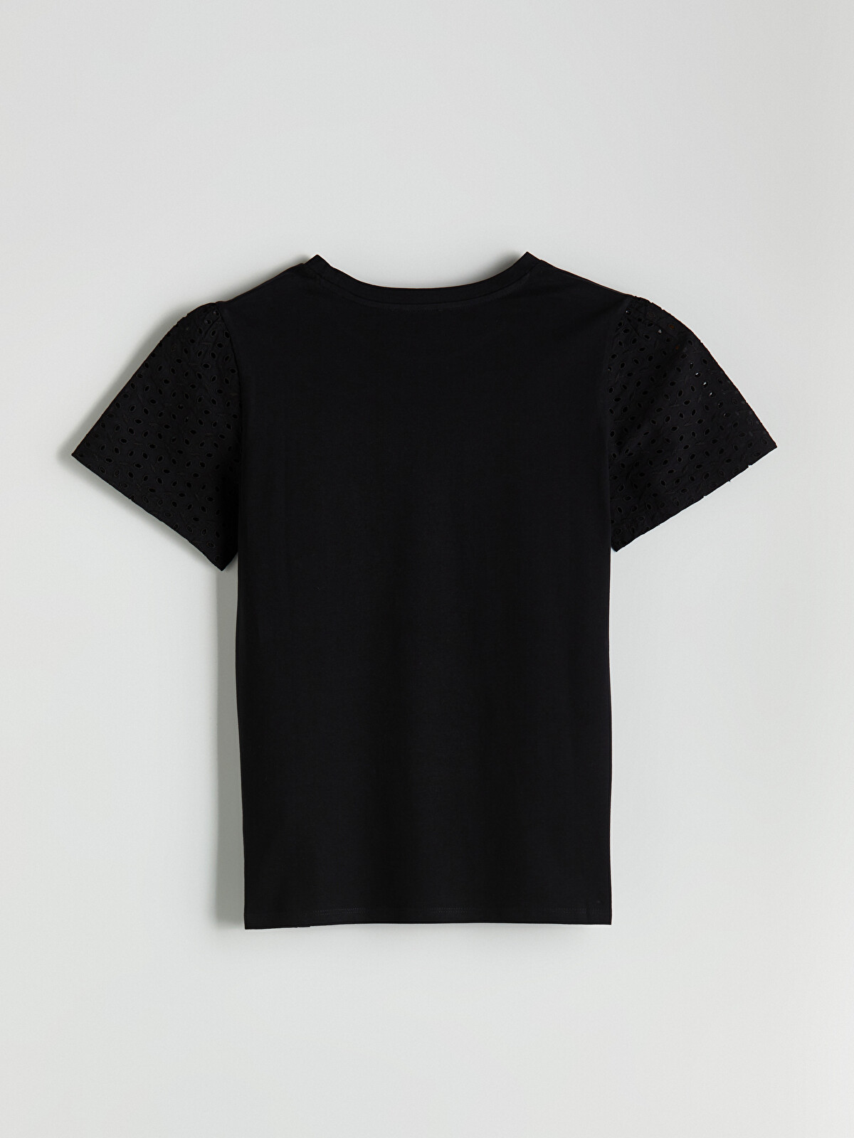 LCW Comfort Crew Neck Hole-Knitted Women's T-Shirt - W50331Z8-CVL