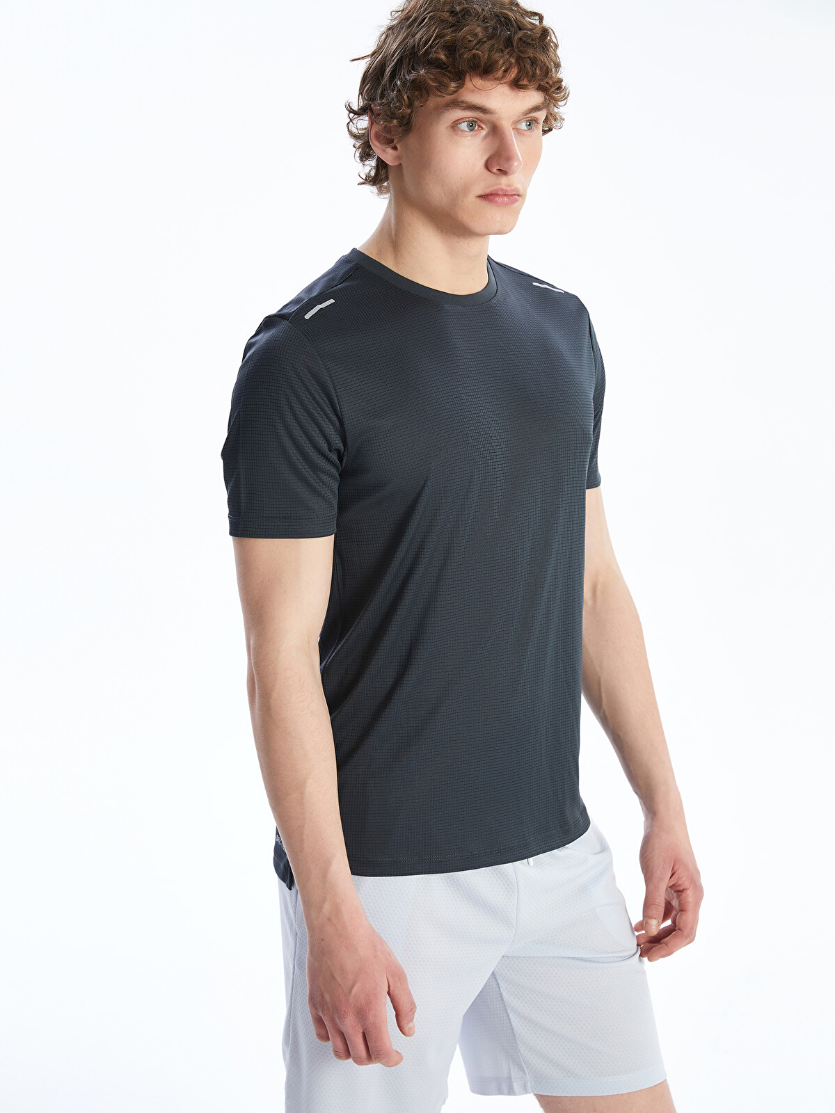 XSIDE ACTIVE Gri İnterlok Düz Standart & Regular Erkek Spor Tişört