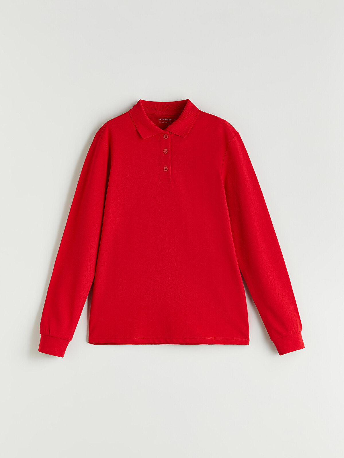 LCW Kids Polo Yaka Uzun Kollu Kız Çocuk Tişört - W51132Z4-HPM | LCW