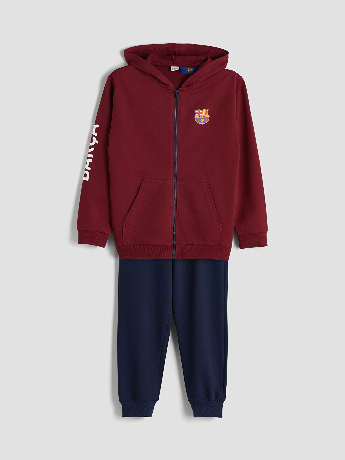 LCW Kids Kapüşonlu Barcelona Baskılı Erkek Çocuk Eşofman Takımı
