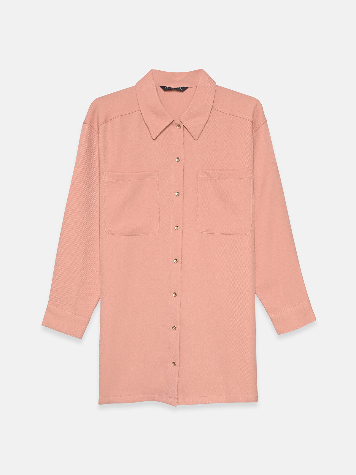 LCW Modest Gabardine Women's Shirt Tunic - W51712Z8-SFY | LC Waikiki