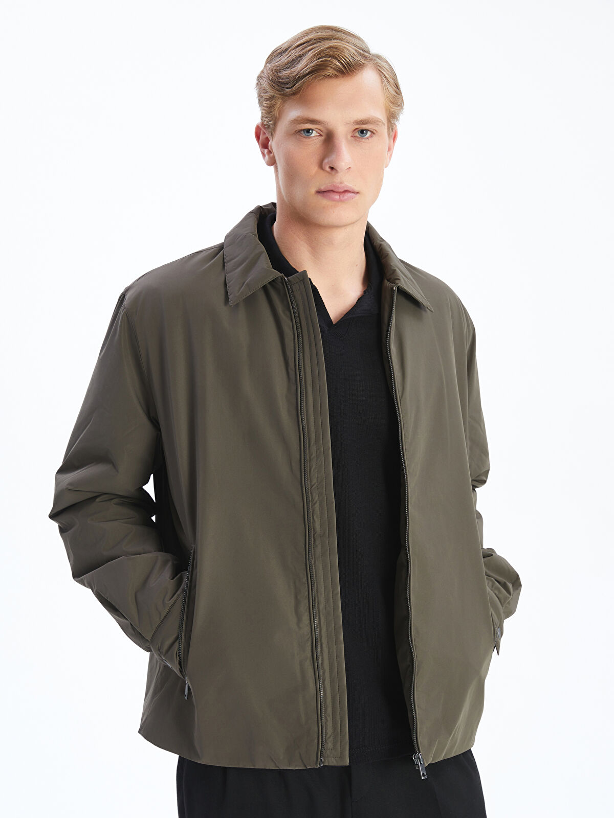 LCW Vision Yeşil Standart Kalıp Gömlek Yaka Erkek Mont - W52069Z8