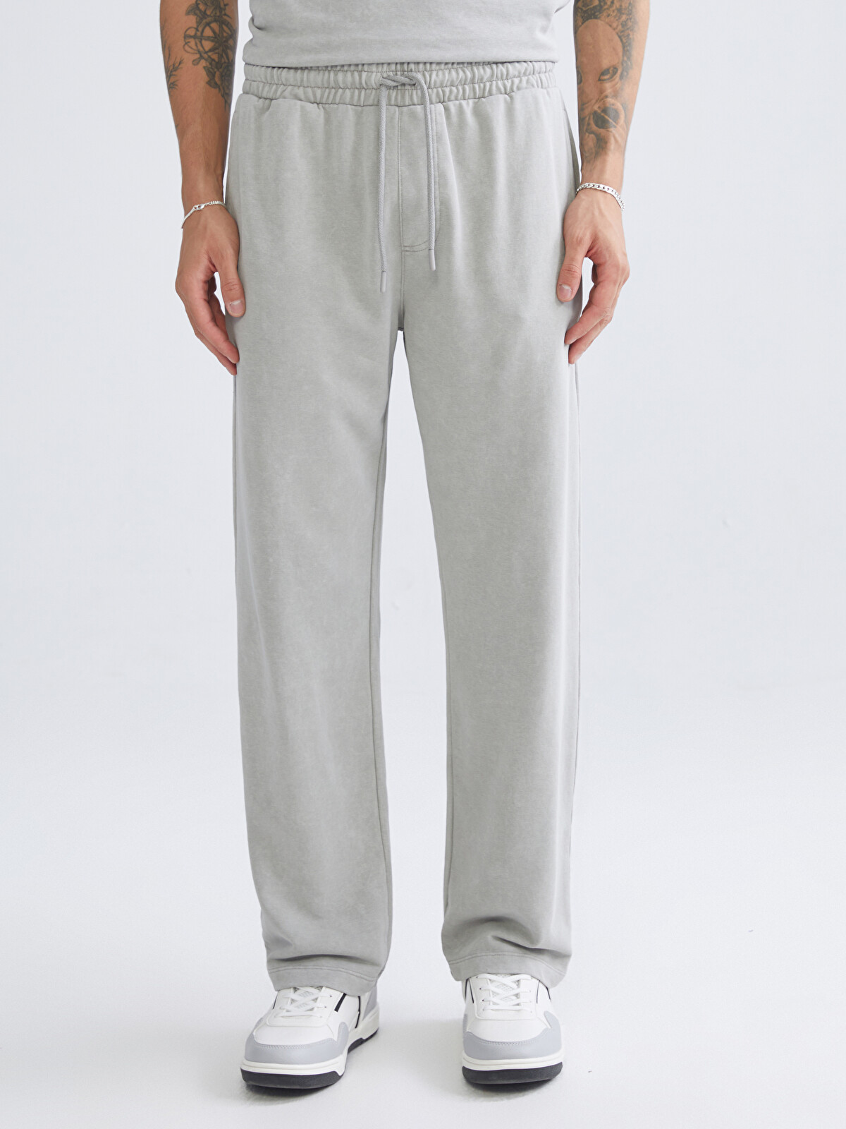Cloveru Wide Sweat ALOHA gray Lサイズ XSIDE Bol Kalıp Erkek Eşofman Altı - W52326Z8-J2B | LC Waikiki