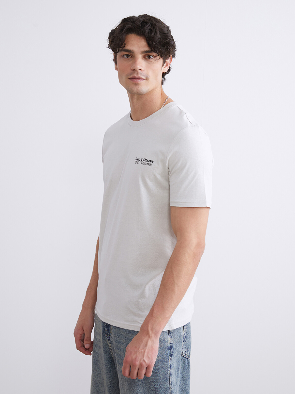 XSIDE Crew Neck Printed Jersey Men's T-shirt - W52453Z8-VXR | LC