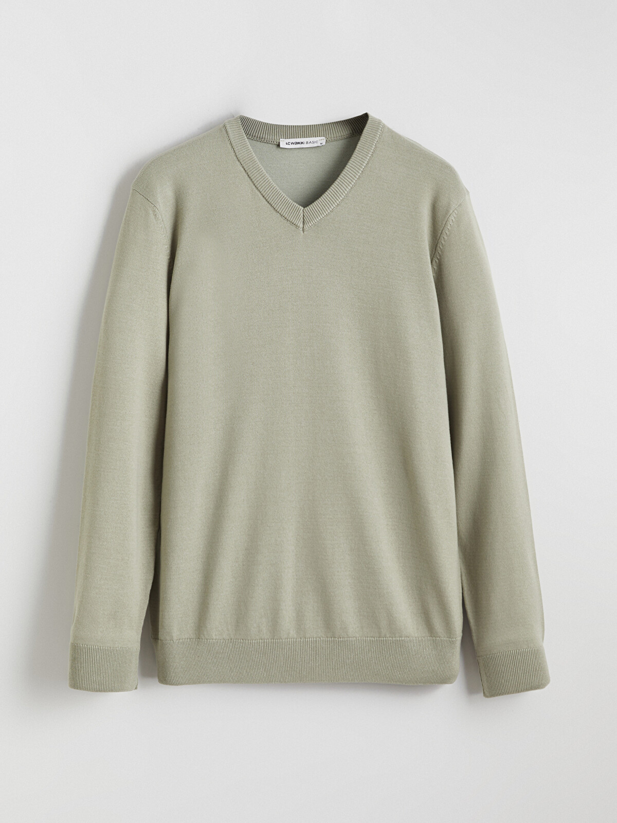 LCWAIKIKI Classic V Neck Men's Knitwear Sweater - W52464Z8-GGY