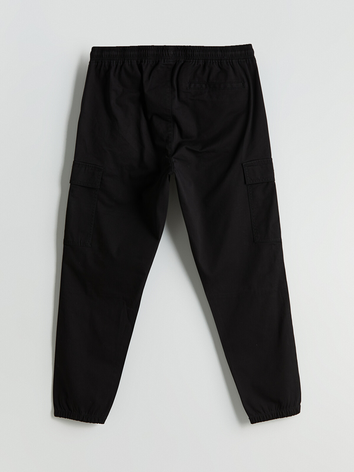 XSIDE Siyah Standart Kalıp Gabardin Erkek Kargo Pantolon