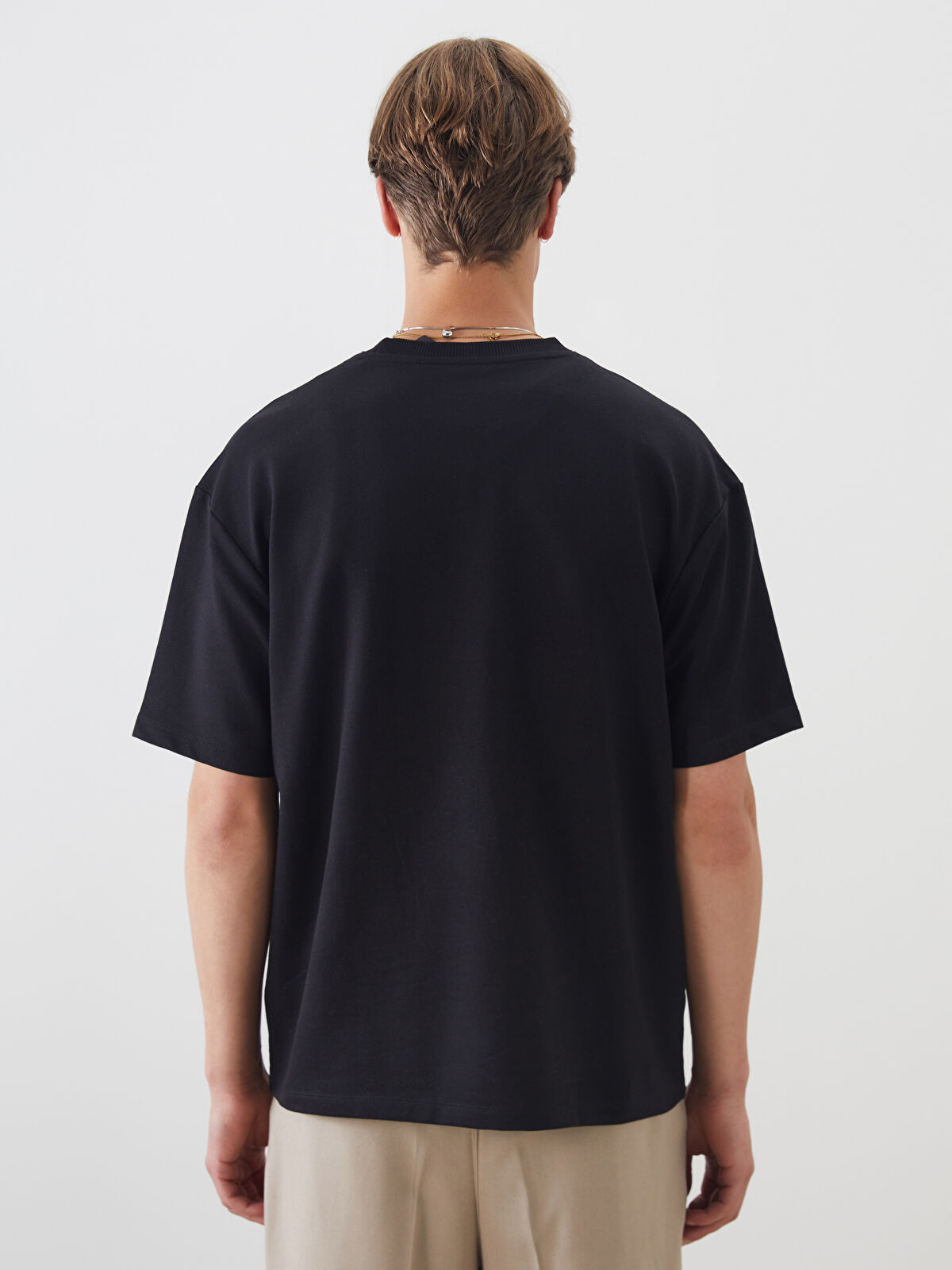 XSIDE Crew Neck Short Sleeve Men's Sweatshirt -W52543Z8-CVL