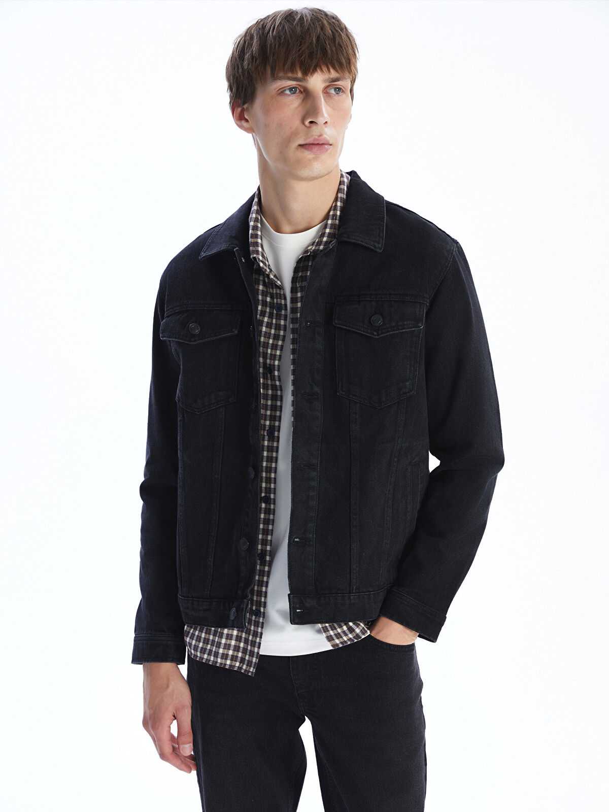 LCW Jeans Standard Fit Men's Denim Jacket - W52682Z8-326 - LC Waikiki