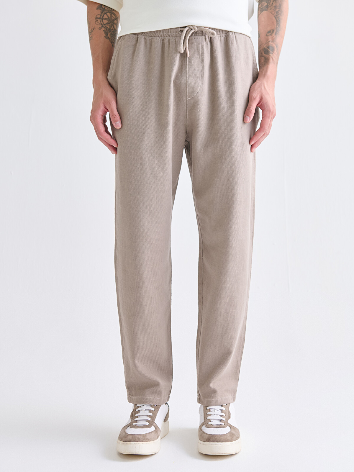 XSIDE Bej Rahat Kalıp Gabardin Erkek Pantolon - W52742Z8-GQF | LCW