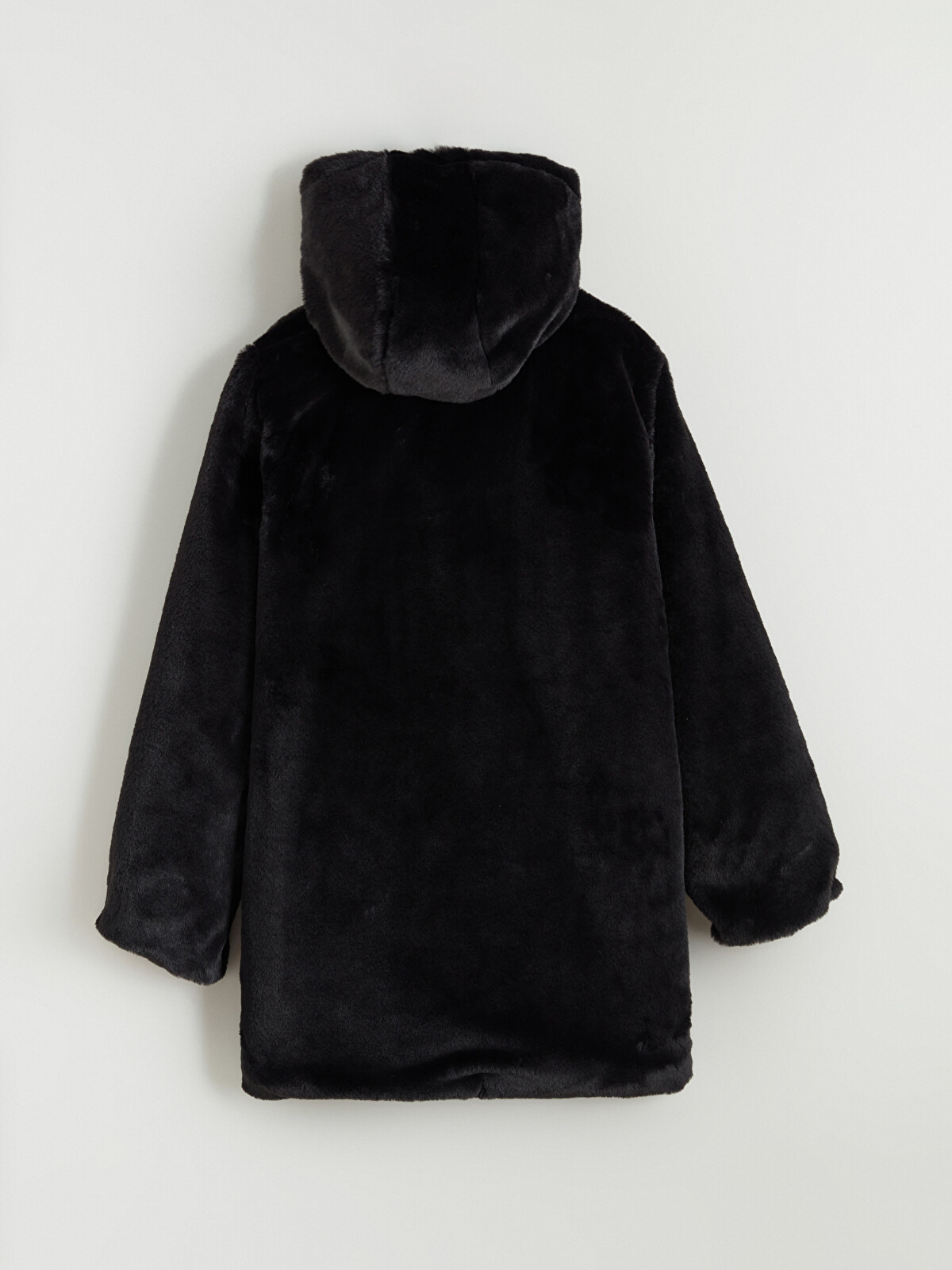 LCW Kids Hooded Girls' Faux Fur Overcoat - W52756Z4-CVL | LC Waikiki