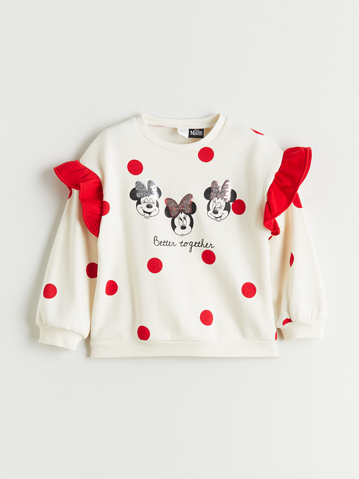 LCW Kids Hanorac Gros Imprimat Minnie Mouse pentru Fete - W53273Z1