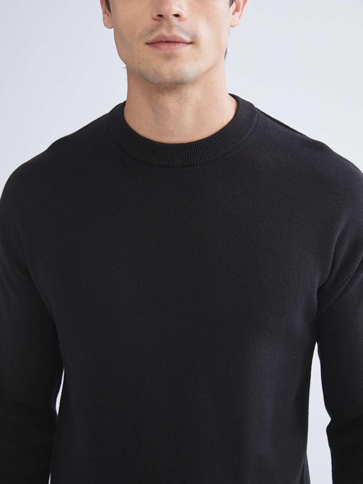 XSIDE Crew Neck Long Sleeve Men's Tricot Sweater - W53346Z8-CVL