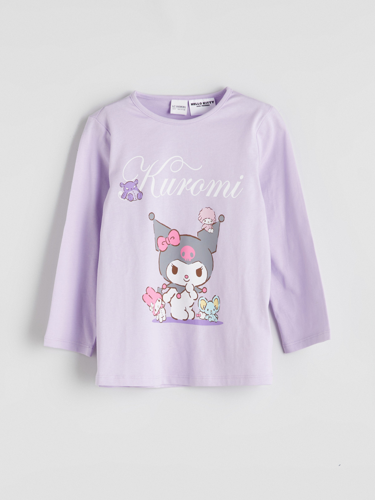 LCW Kids Crew Neck Kuromi Printed Girls' Pyjamas Set - W53412Z1