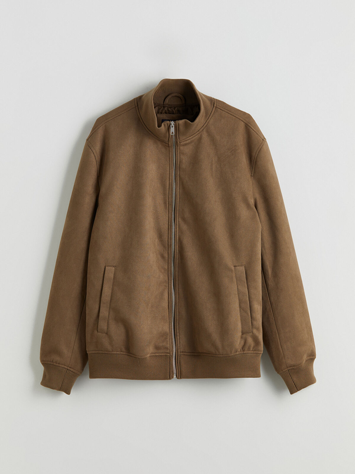 SOUTHBLUE Bej Standart Kalıp Dik Yaka Süet Erkek Mont - W54397Z8