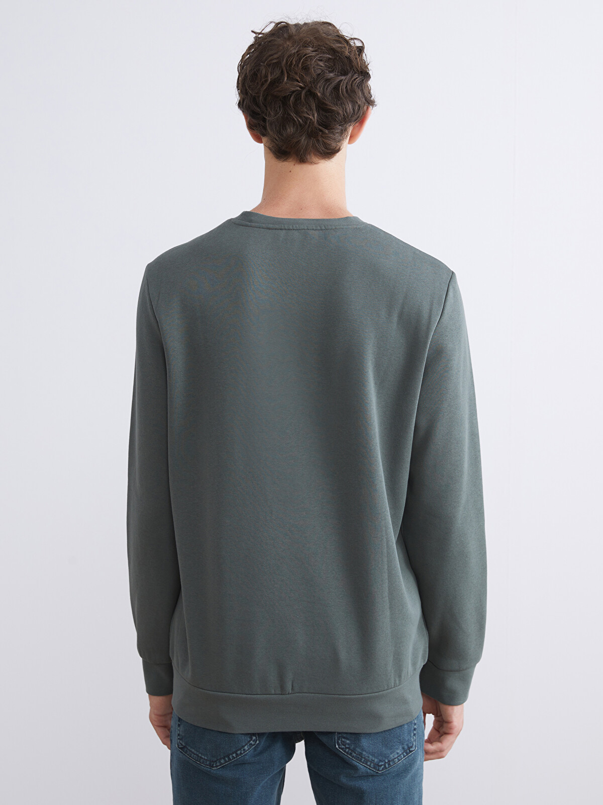 LCWAIKIKI Basic Crew Neck Men's Thick Sweatshirt - W54556Z8-HMP