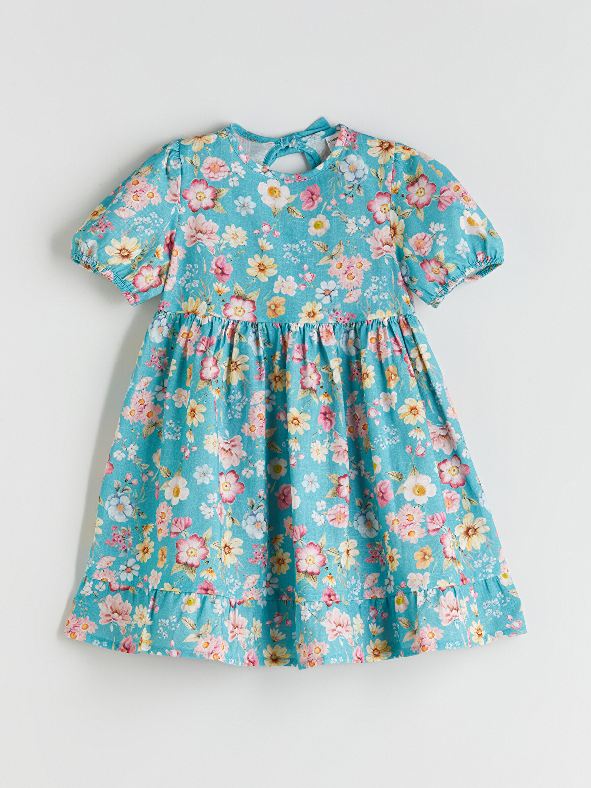 kid-r 花 LCW Kids Crew Neck Flower Pattern Girl Dress - W54612Z1-LRR | LC