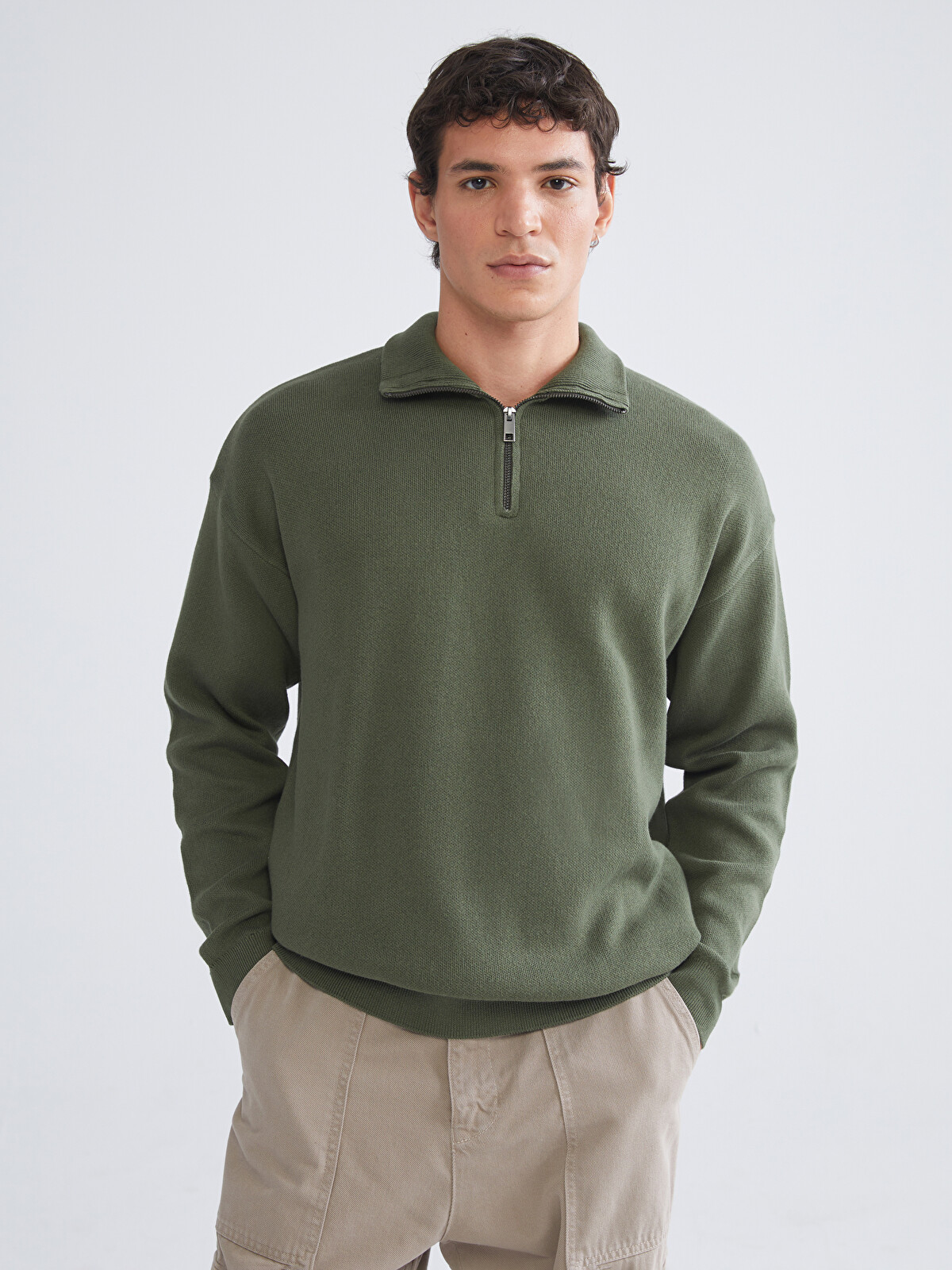 XSIDE Funnel Neck Men's Sweater - W54830Z8-YJX | LC Waikiki