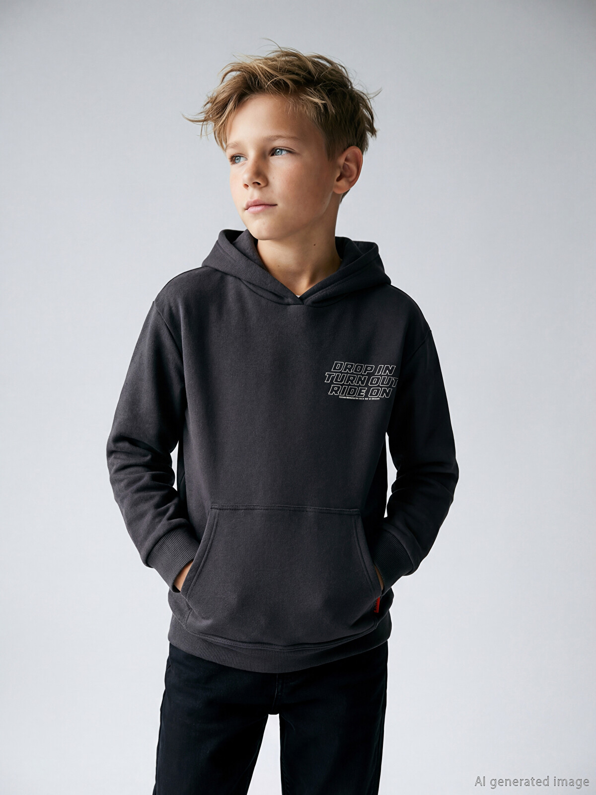 LCW Kids Hooded Boys' Thick Sweatshirt - W55105Z4-R4W - LC Waikiki