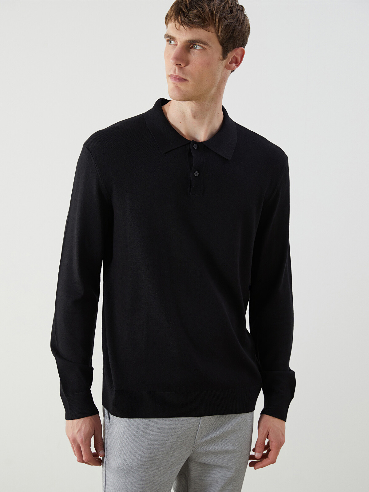 SOUTHBLUE Polo Neck Men's Knitwear Sweater - W55112Z8-CVL | LC Waikiki