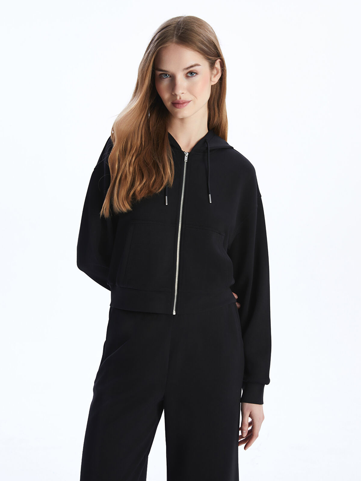 XSIDE Hooded Women's Thick Zip-Up Sweatshirt - W55213Z8-CVL - LC