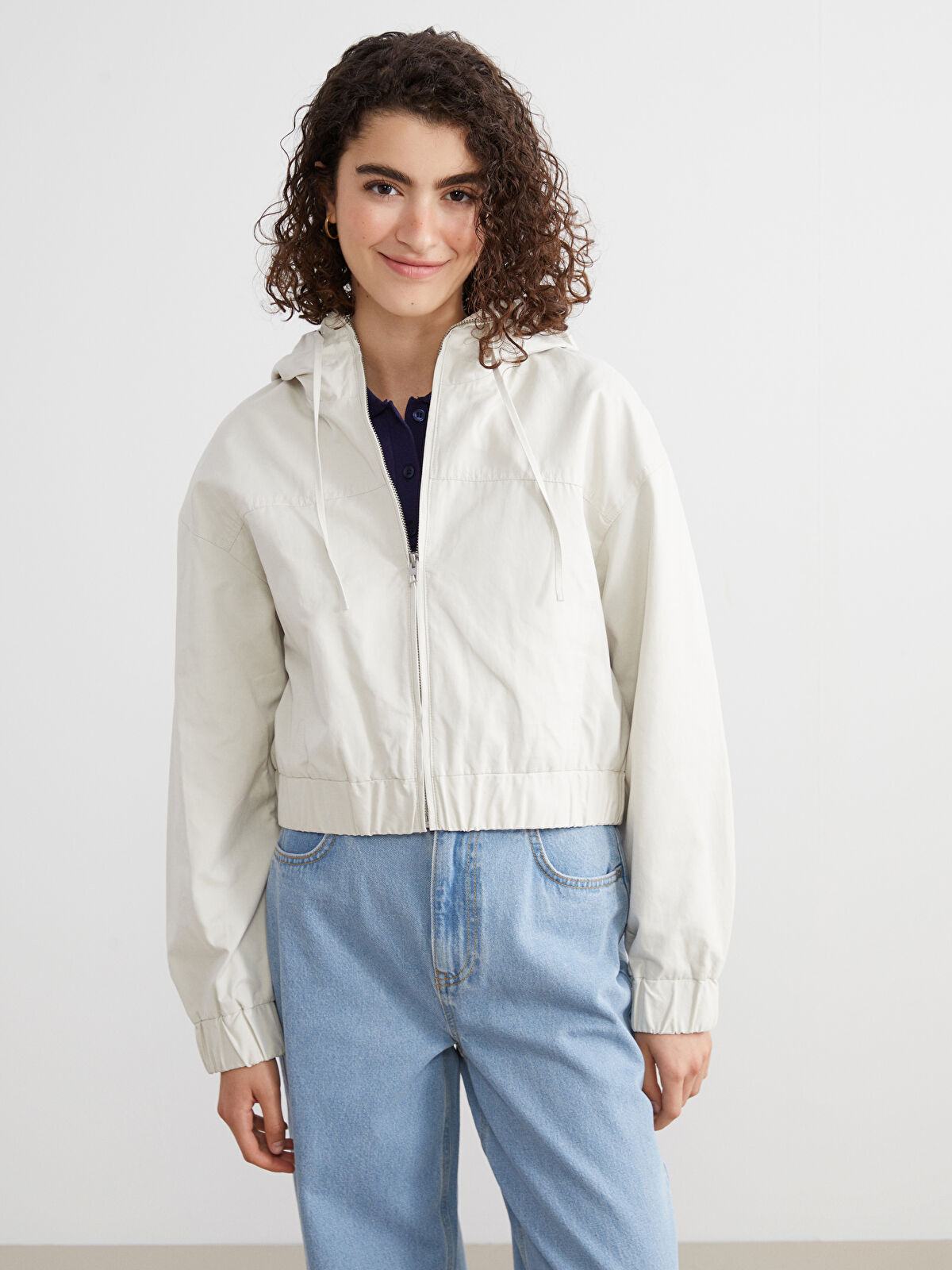 XSIDE Hooded Oversize Women's Raincoat - W55238Z8-RFC - LC Waikiki